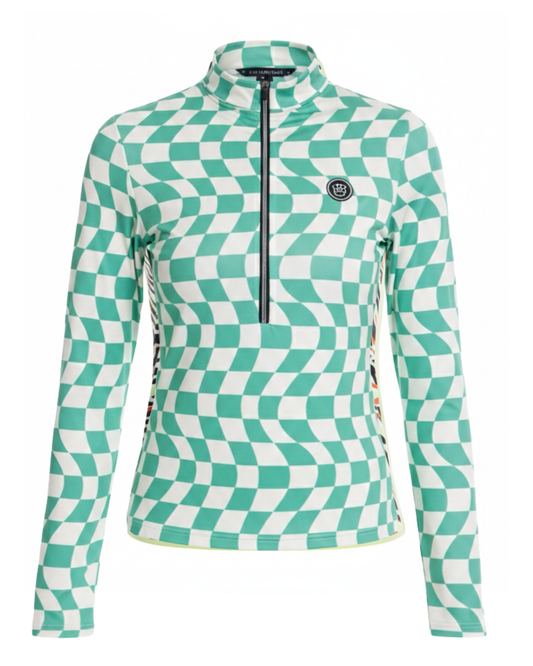 Nelly Performance Shirt - Green Squared