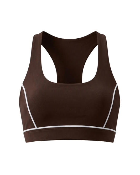 Pulse Crop Top - Brown