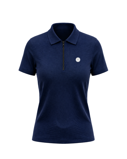 Womens Sleeved Polo - Navy